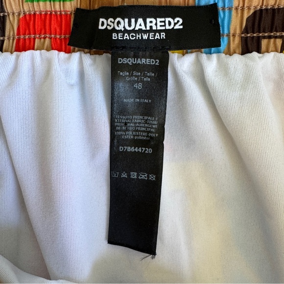 Dsquared2 Monogram Print Swim Trunks - Picture 2 of 2